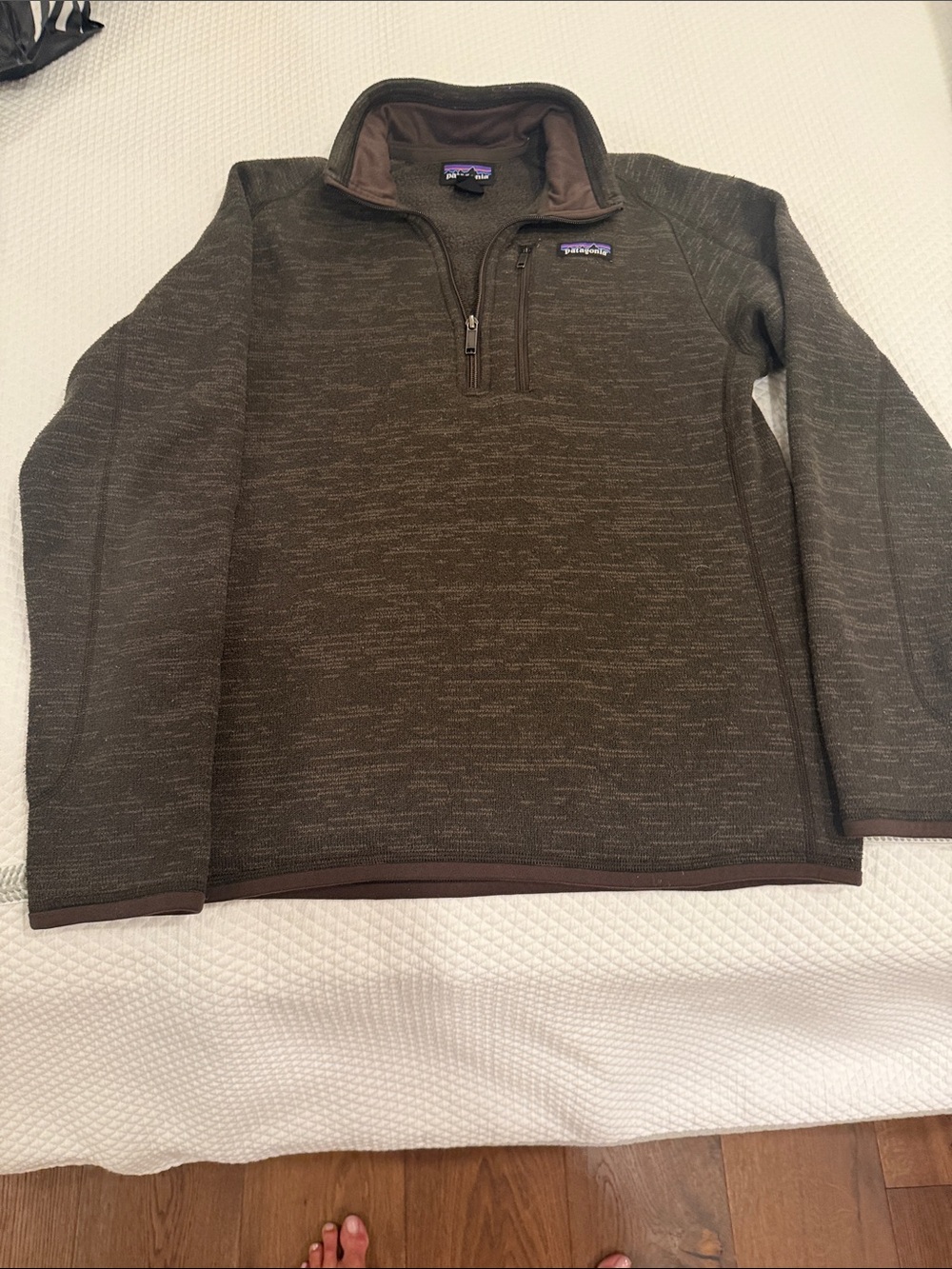 Patagonia Men's Olive Green Quarter-Zip Pullover